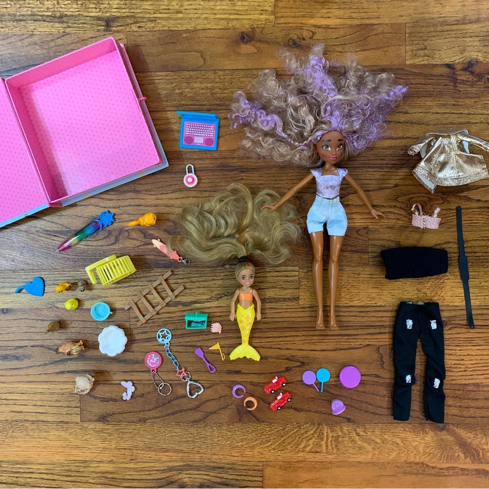 Girls Barbie & Mermaid Doll Accessories Clothes Pets Farm Animals Storage Box - Picture 5 of 16